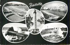 CPM Biarritz (B Pyr) La Plage et le Casino Le Phare Le Rocher de la Vierge