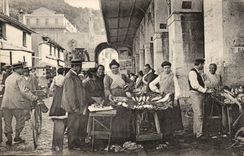 Nice - bicycle - Fish shop - CPA - Fishing fish TOP