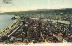 Nice - Panorama taken of the Castle - CPA