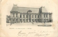 CPA Rennes le palais de justice nd phot (carte 1900)