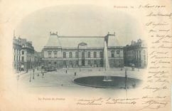 CPA Rennes le palais de justice (carte 1900)