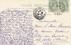 CPA Rennes palais du commerce et statue lebastard