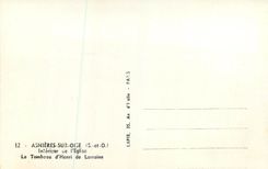 CPM 12 asnieres sur oise (s et o) interieur de l eglise le tombeau d henri de lorraine