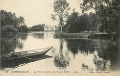 CPA 40 rambouillet le parc vue prise de l ile des rochers