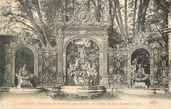 CPA Nancy fontaine de neptune par guibal et grille de jean lamour (1755)