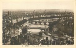 CPA 13 lyon vue sur la saone