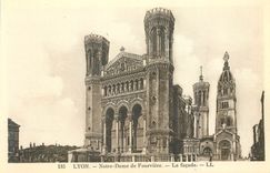 CPA 181 lyon notre dame de fourviere la facade