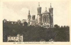 CPA 182 lyon notre dame de fourviere l abside
