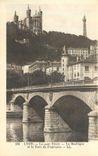 CPA 190 lyon le pont tilsill la basilique et la tour de fourviere