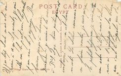 CPA Village scene near Giza Pyramids 