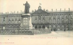 CPA Nancy Statue & Place Stanislas Hotel de Ville