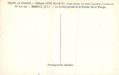 CPM Biarritz (B P) La Roche Percee et le Rocher de la Vierge