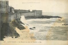 CPA Saint Malo les Remparts un Jour de Tempete