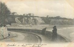 CPA Biarritz la Cote des Basques (carte 1900)