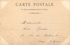 CPA Tours Statue de Descartes (carte 1900)