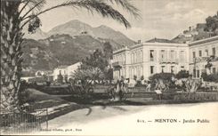 Menton - Park - palm tree - palm tree - CPA