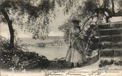 Menton - Details kunstlerisch - landliches Mentonaise - CPA