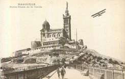 CPA Marseille Notre Dame de la Garde Avion Aviation