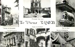 CPM Le Vieux Lyon Quelques Aspects Montee du Gourguillon Rue du bœuf Musee de Gadagne Primatide St Jean La Manecanterie