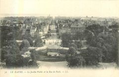 CPA Le Havre Le Jardin Public et la Rue de Paris