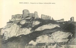 CPA Petit Andely Perspective sur Chateau Gaillard (XIIe Siecle)