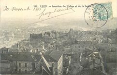 CPA Lyon Jonction du Rhone et de la Saone