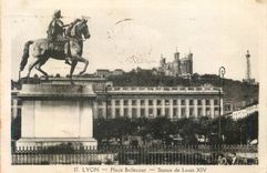 CPA 17 lyon place bellecour statue de louis xiv