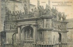 CPA Bretagne 3565 plougastel daoulas le calvaire details du soubassement