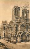 CPA Reims sa cathedrale 23 la facade