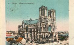 CPA 49 reims la cathedrale en 1914