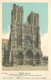CPA 4 serie reims(marne) cathedrale notre dame(ensemble nord ouest)