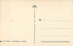 CPA 216 reims la cathedrale facade