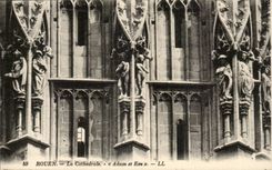 Rouen CPA the cathedral Adam and Eve
