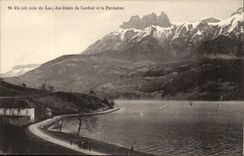 CPA a pretty corner of the lake of the teeth of Lenfont and Parmelan