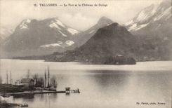 CPA Talloires the port and the castle of Duingt
