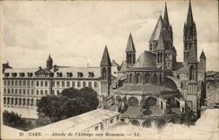 CPA Caen Apse of the abbey to the men