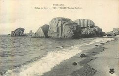 CPA Bretagne Cotes du Nord Tregastel les Rochers