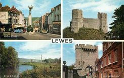 CPM Lewes High Street The Castle River Ouse The Barbican