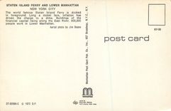 CPM New York City Staten Island Ferrt and Lower Manhattan