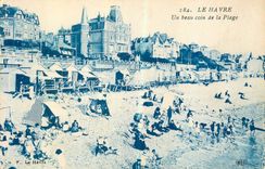 CPA le Havre un beau Coin de la Plage