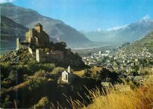 CPM Sion avec le Chateau de Valere et la Chapelle de Tous les Saints