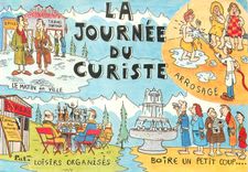 CPM La Journee du Curiste Images Chez nous