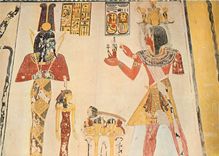 CPM Thebes Vallee des Rois Peintures dans le Tombeau de Ramses IX