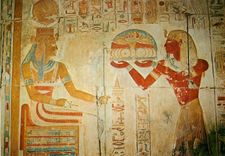 CPM Abydos Temple de Sethi I Le Roi Sethi I Faisant des Offrands au Dieu Hator