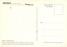 CPM Paris (Torre Eiffel) Iberiea Flies Daily to North and South America Europe and Africa Tour Eiffel