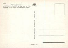 CPM New York City Washington Arch at the Foot of Fifth Avenue in the Heart of Greenwich Village