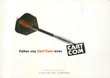 CPM Faites vos Cart'Com avec Cart Com L'Affiche qui S'Emporte Flechettes