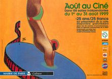 CPM Aout au Cine Dans 150 Salles Independantes du 1er au 31 Aout 1999 Mairie de Paris Culture