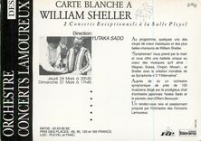 CPM Orchestre Concerts Lamoureux Sallepleyel 24 et 27 mars 94 Carte Blanche a William Sheller