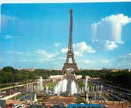 CPM la Tour Eiffel et les Jardins du Trocadero